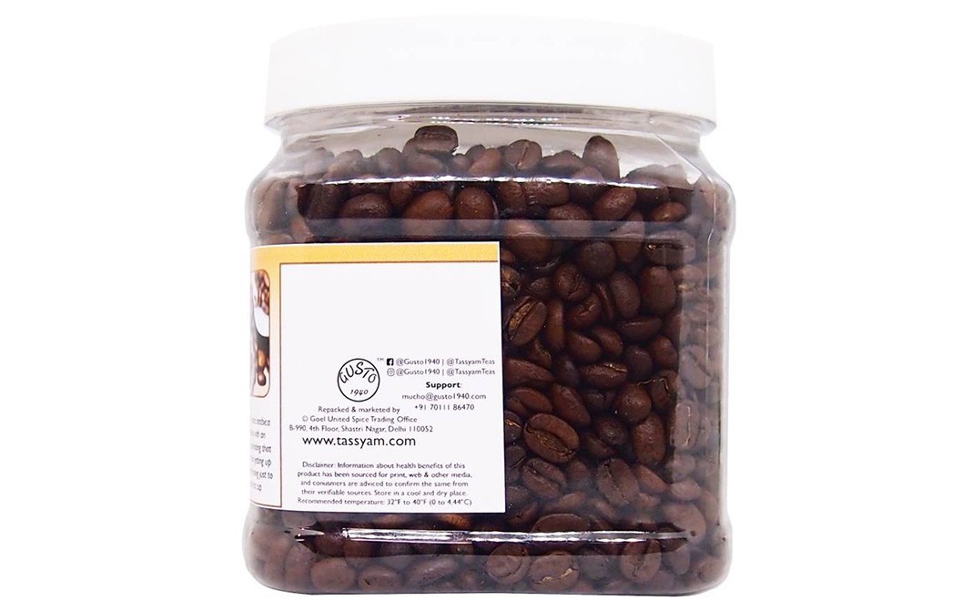 Tassyam Roasted Arabica Coffee Beans   Plastic Jar  300 grams